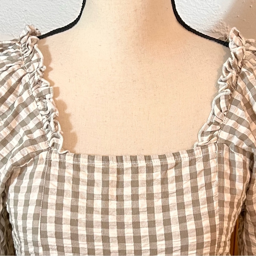 Madison Mathews Emma Gingham Maxi Dress Sz-S - Picture 10 of 12